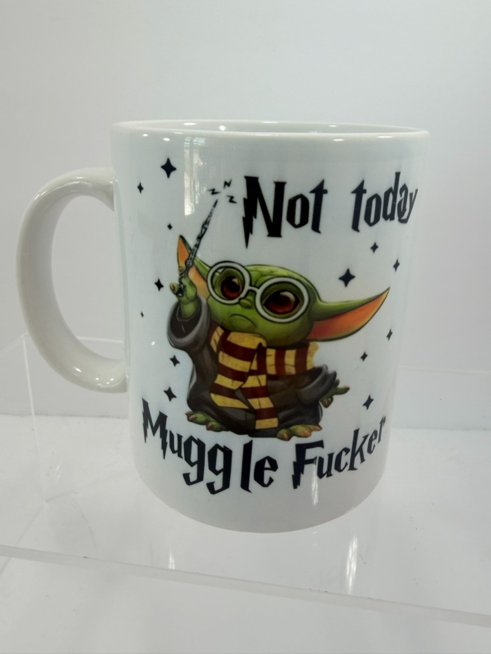 Baby Yoda Not Today Muggle F*cker Harry Potter Gryffindor Mug Cup 11 oz